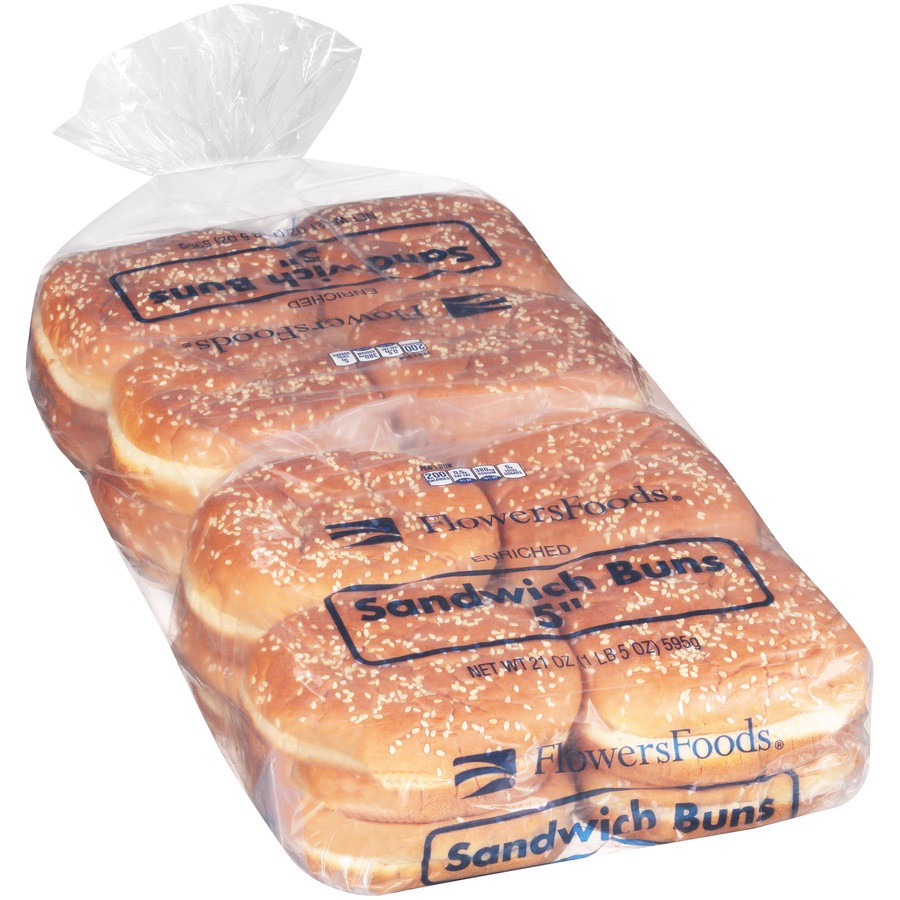 slide 7 of 8, Flowers Foods Olympic 5 In Sandwich Buns 21 oz, 21 oz