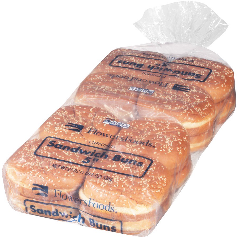 slide 4 of 8, Flowers Foods Olympic 5 In Sandwich Buns 21 oz, 21 oz