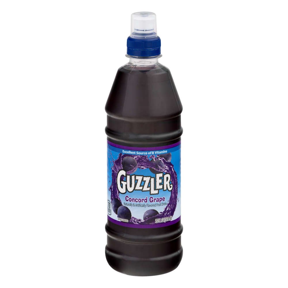 slide 1 of 1, Guzzler Concord Grape Fruit Drink, 20 fl oz