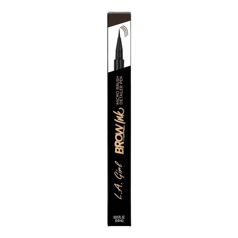 slide 1 of 4, L.A. Girl Ink Micro Brush Detailer Pen - Medium Brown - 0.015oz, 0.015 oz