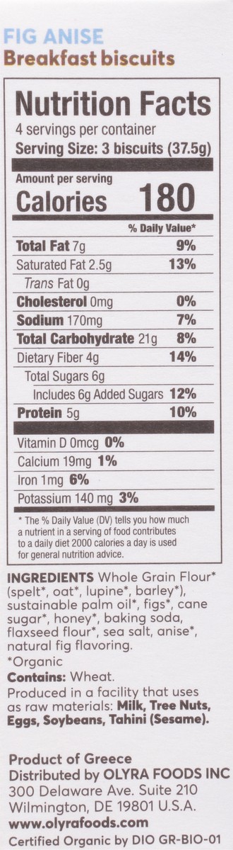 slide 2 of 9, Olyra Breakfast Biscuits, Organic, Fig Anise, On the Go, 4 Packs, Box, 1.32 oz