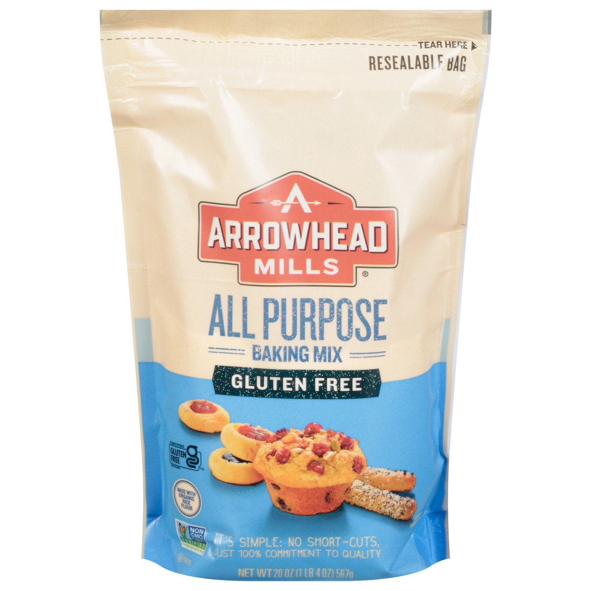 slide 1 of 9, Arrowhead Mills Organic All Purpose Baking Mix Gluten Free, 20 oz