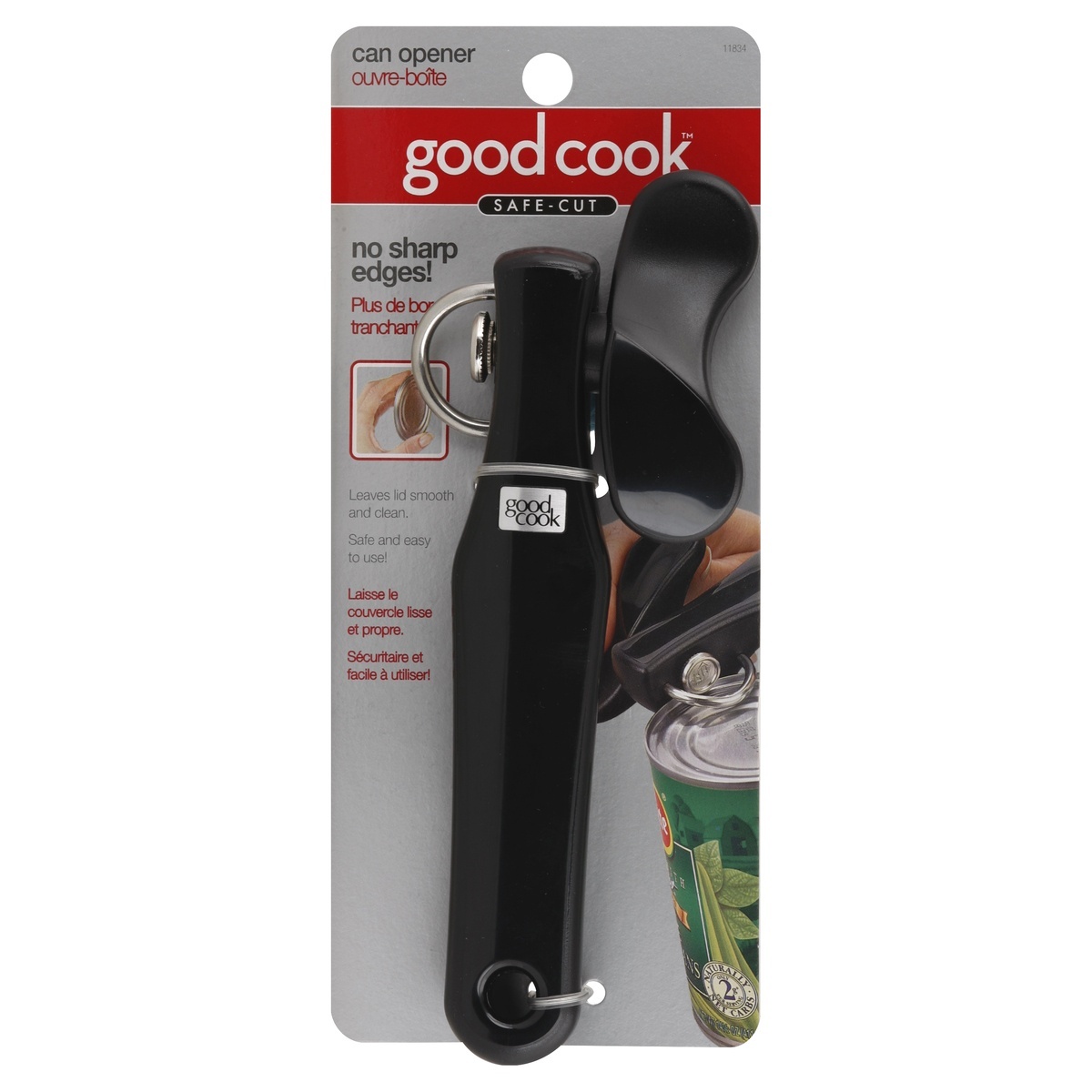 slide 1 of 1, GOOD COOK Black Good Cook Safe Cut Can Opener, 1 ct