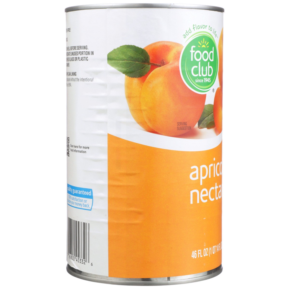 slide 6 of 9, Food Club Apricot Nectar, 46 fl oz
