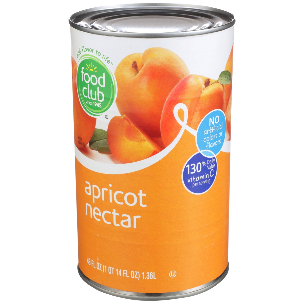 slide 1 of 9, Food Club Apricot Nectar, 46 fl oz