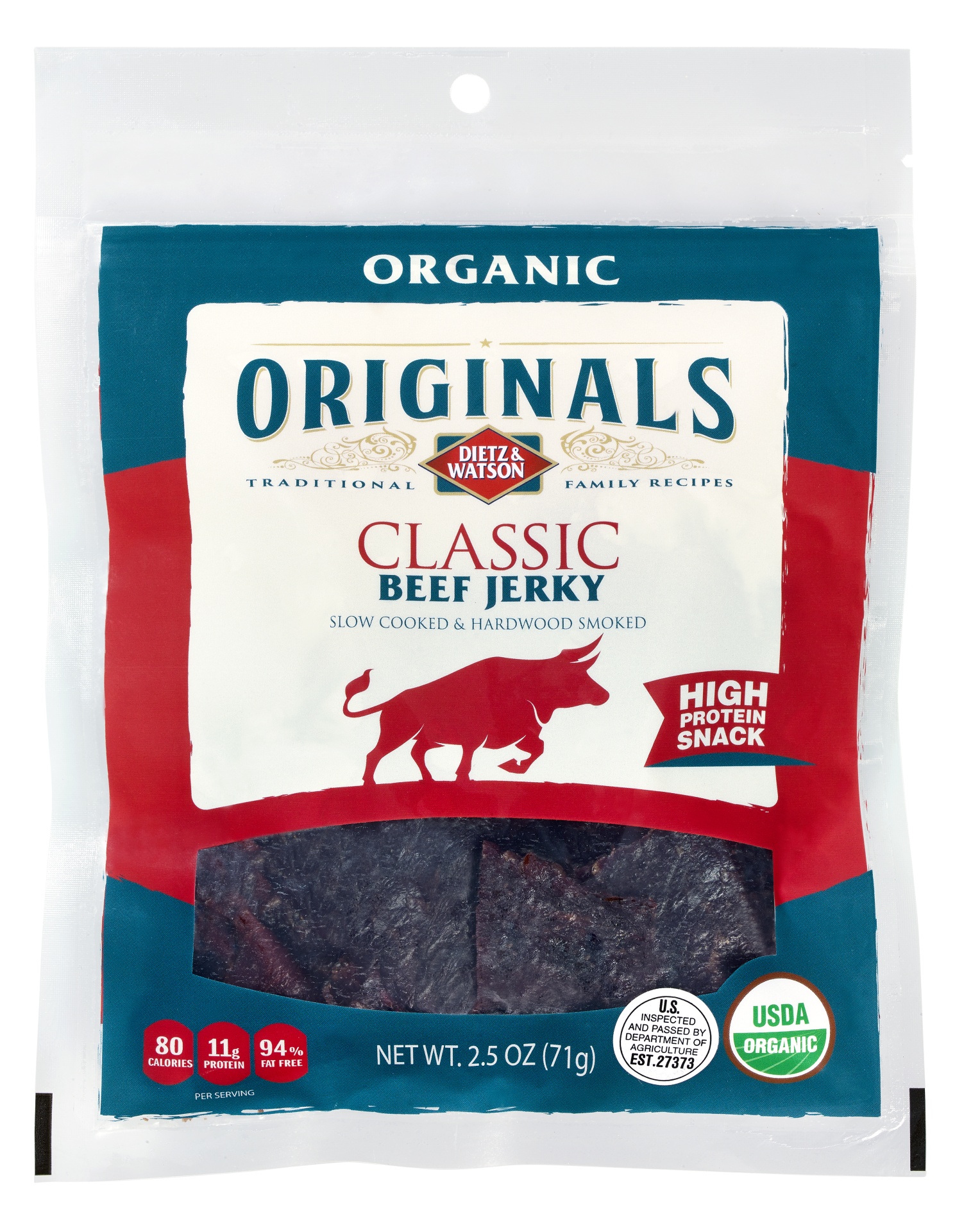 slide 1 of 8, Dietz & Watson Originals Beef Jerky Classic, 2.5 oz