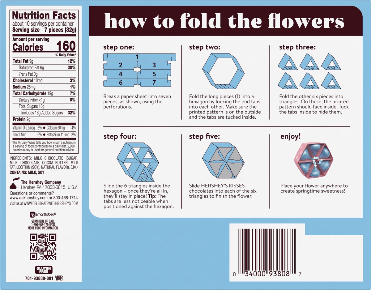 slide 3 of 6, Hershey's Kisses Milk Chocolate Flower Craft Kit 1 ea, 1 ct