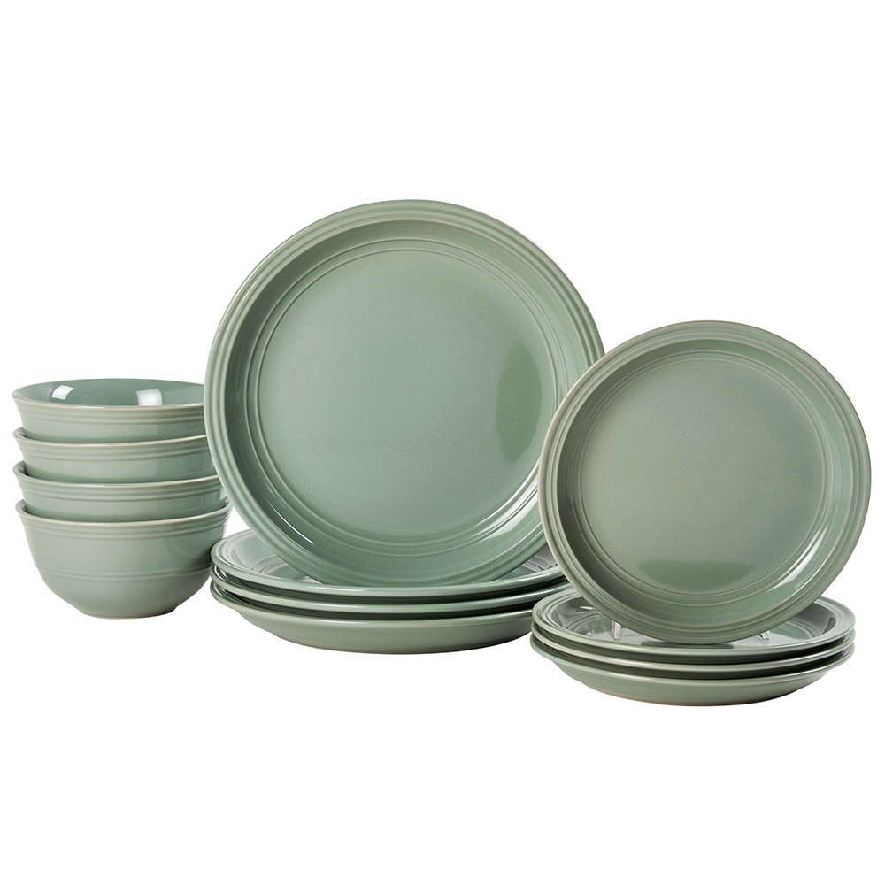 slide 3 of 4, Dash Of That Grace Dinnerware Set- Ink, 12 ct