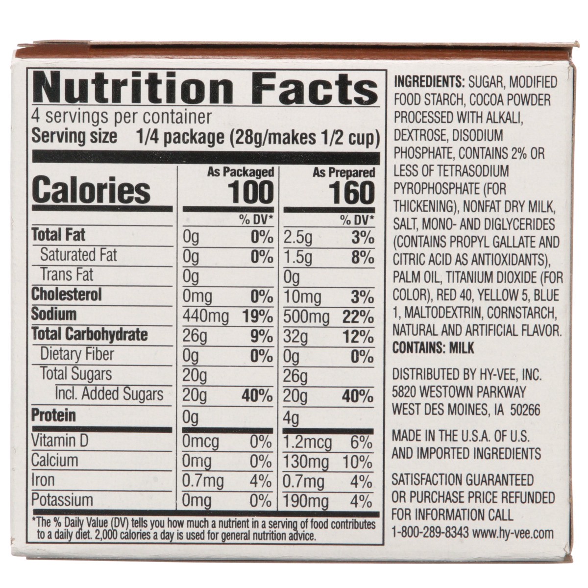 slide 5 of 8, Hy-vee Chocolate Instant Pudding & Pie Filling, 3.9 oz