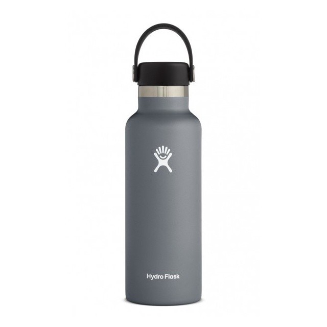 slide 1 of 1, Hydro Flask Standard Mouth Water Bottle With Flex Cap, Stone, 18 oz