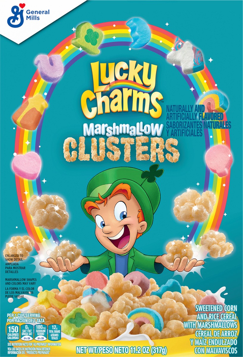 slide 6 of 9, Lucky Charms Marshmallow Clusters Breakfast Cereal, 11.2oz, 11.2 oz