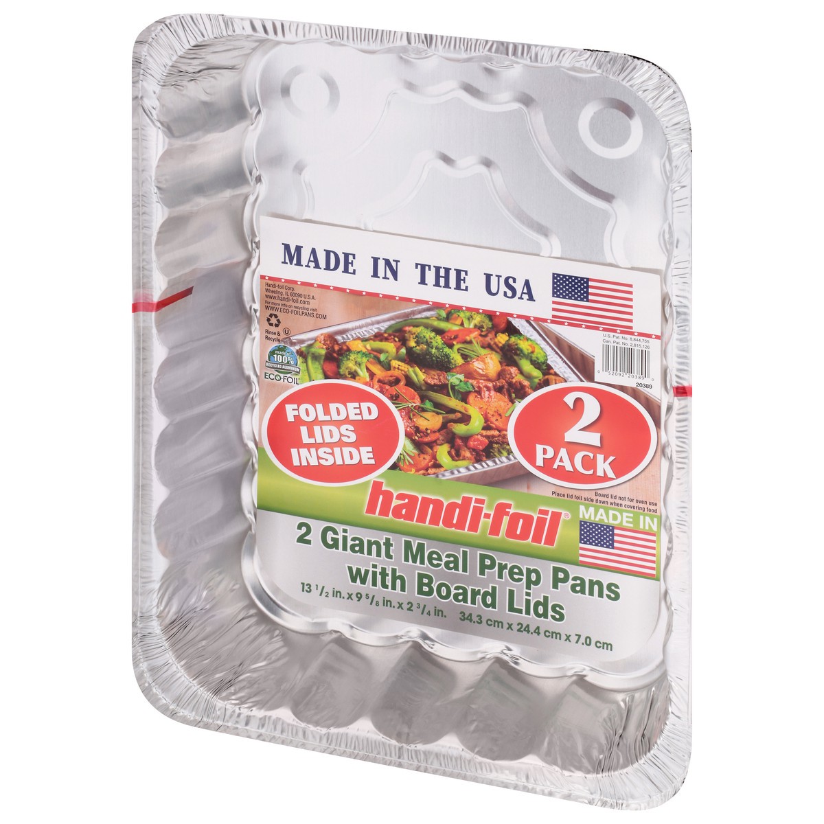 slide 2 of 12, Handi-foil Giant Meal Prep Pans with Board Lids 2 Each, 2 ct