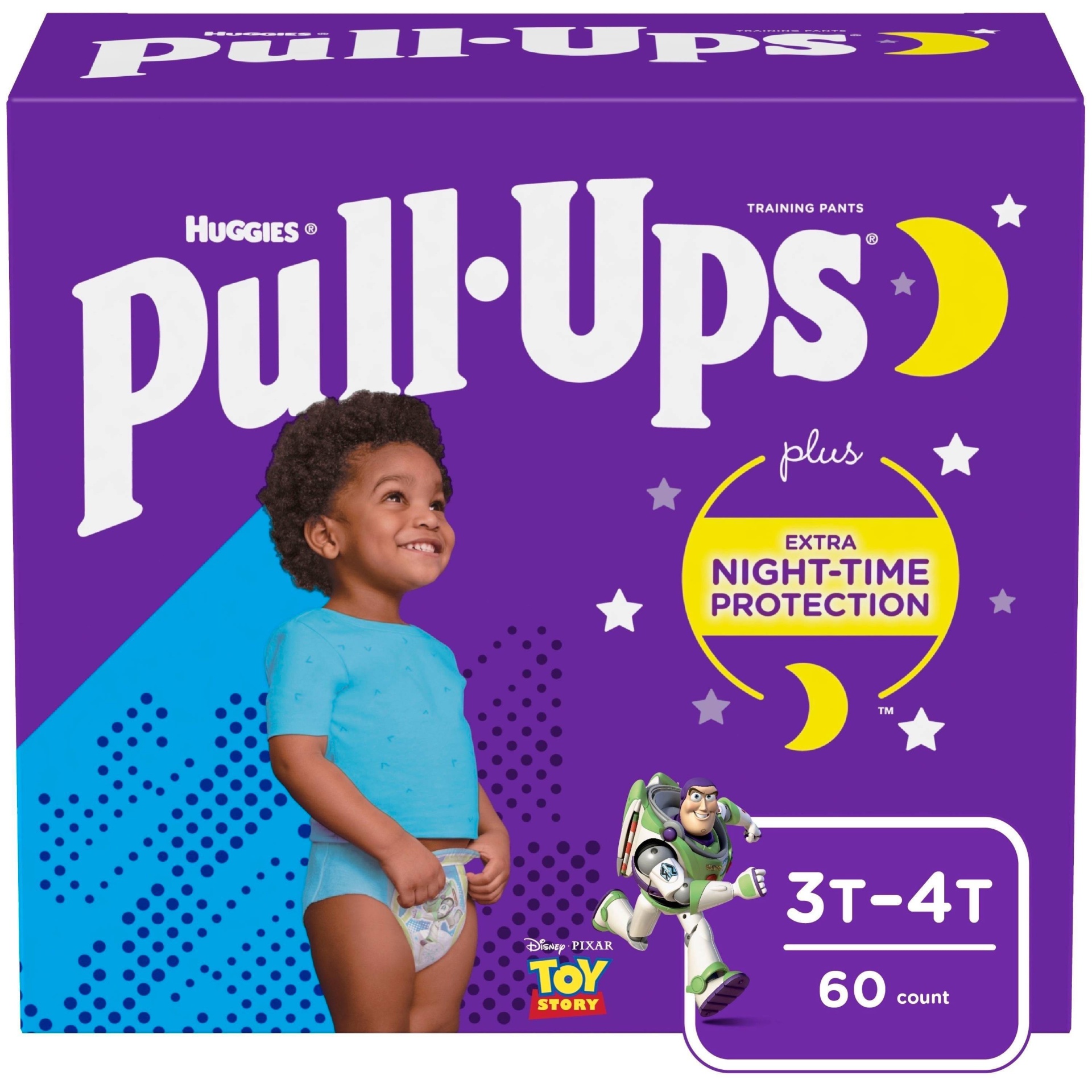 slide 1 of 1, Pull-Ups Huggies Pull Ups Boys' Night-Time Training Pants Super Pack - 3T-4T (60ct), 60 ct