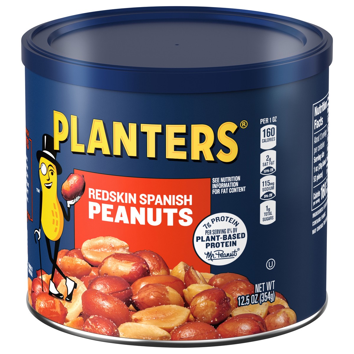 slide 3 of 9, Planters Redskin Spanish Peanuts, 12.5 oz Canister, 12.5 oz