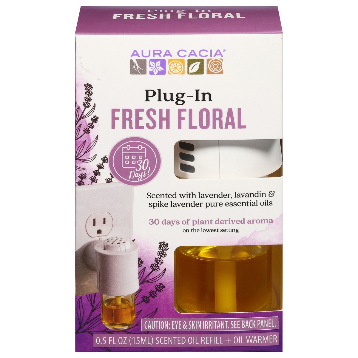 slide 1 of 4, Aura Cacia Fresh Floral Plug-In 1 Each, 1 ct