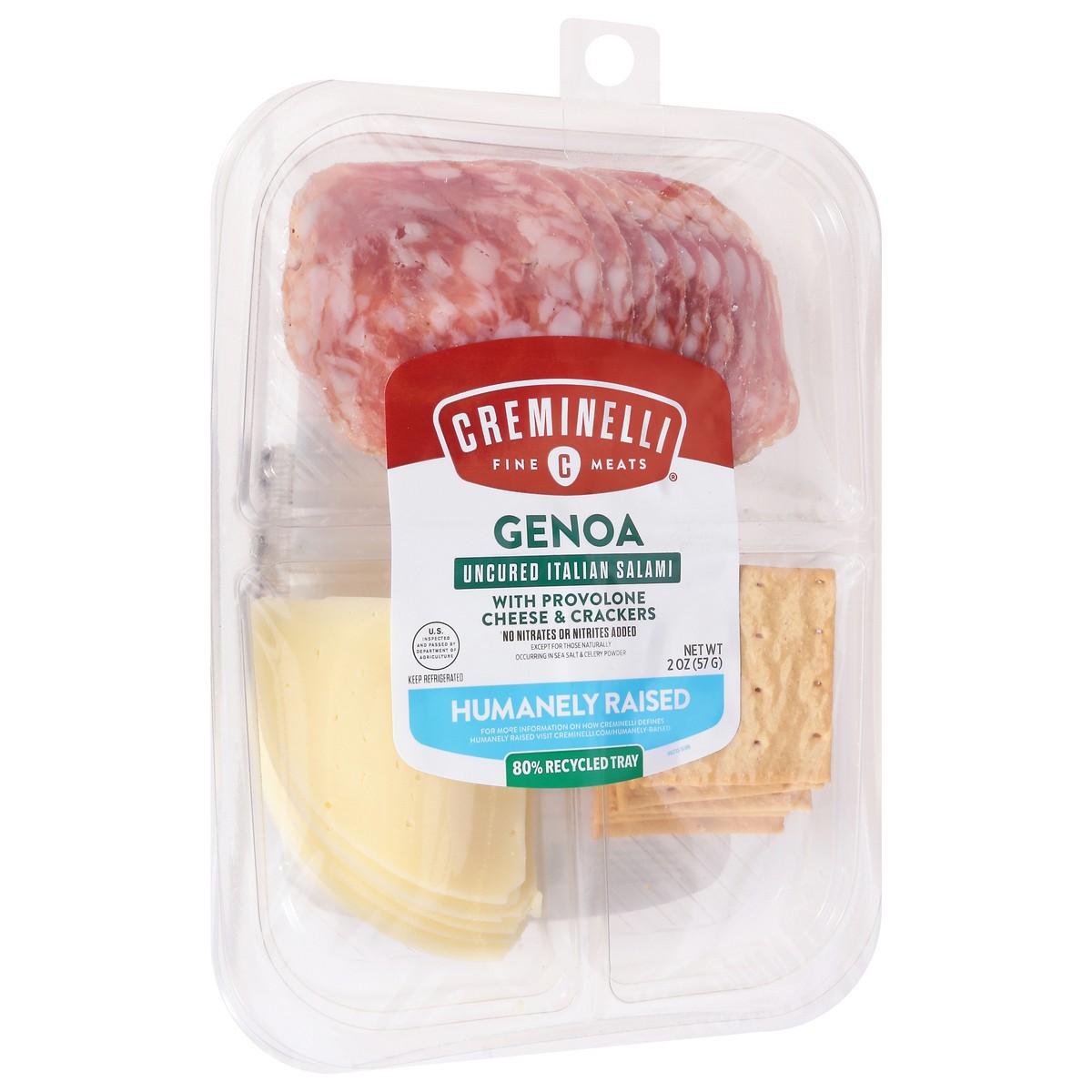 slide 6 of 9, Creminelli Fine Meats Genoa with Provolone Cheese & Crackers 2 oz, 2 oz