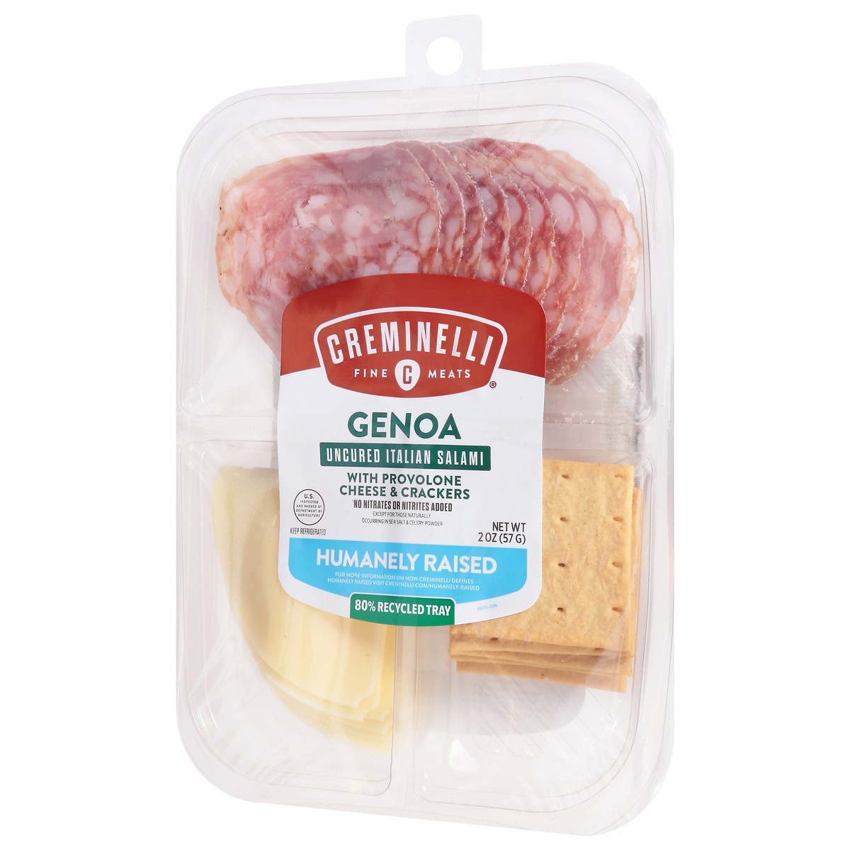 slide 8 of 9, Creminelli Fine Meats Genoa with Provolone Cheese & Crackers 2 oz, 2 oz