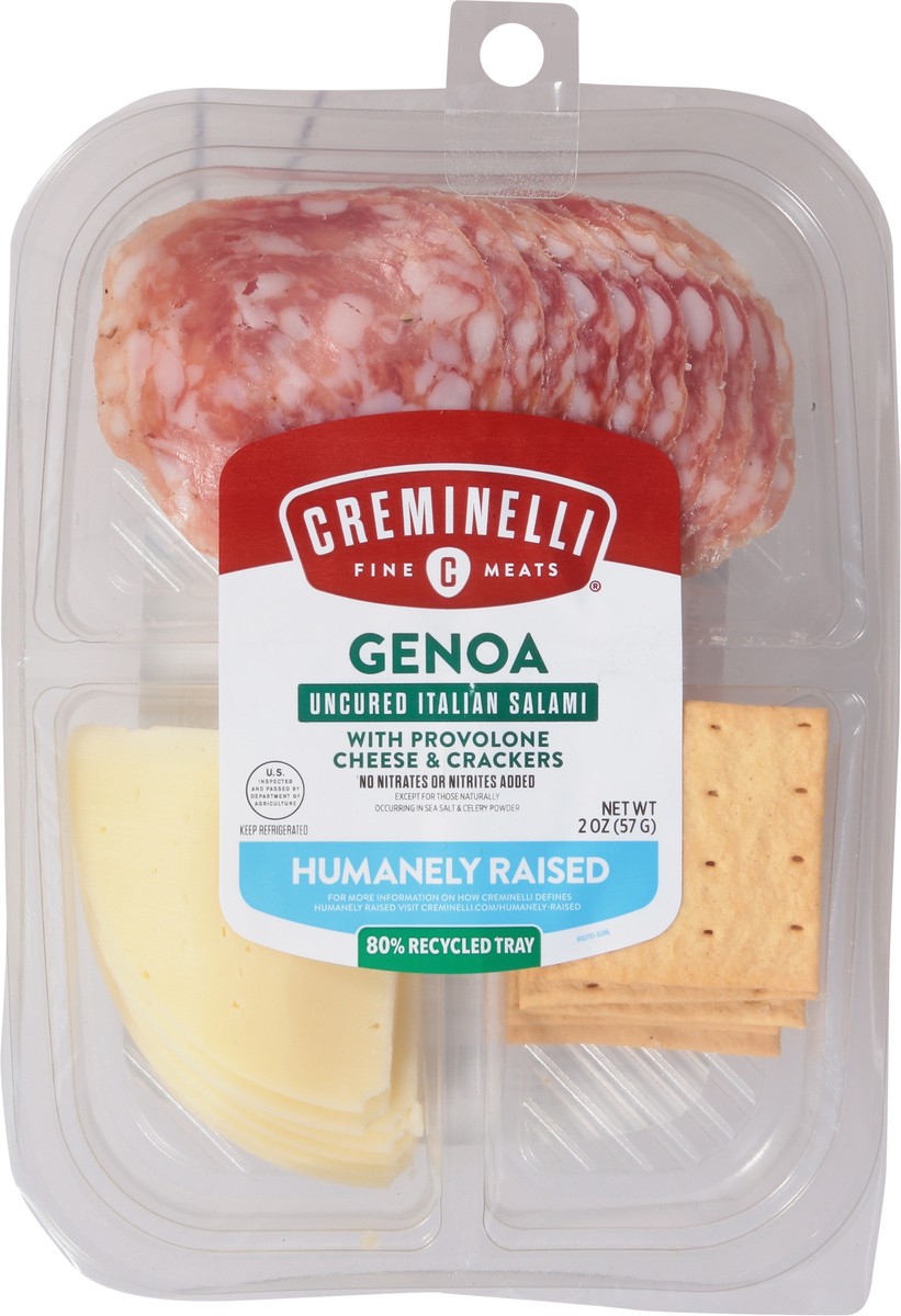 slide 4 of 9, Creminelli Fine Meats Genoa with Provolone Cheese & Crackers 2 oz, 2 oz