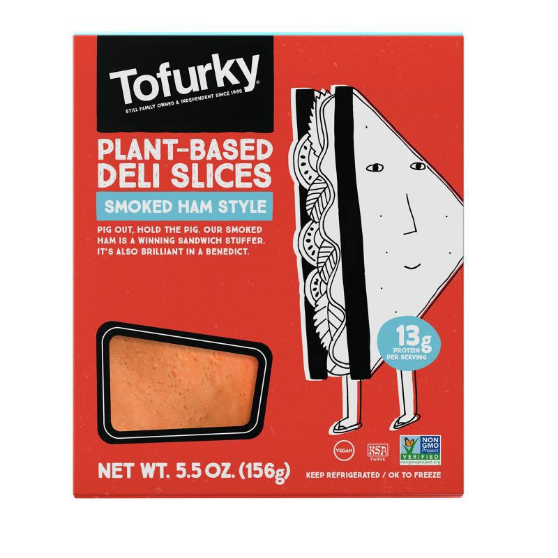 slide 1 of 5, Tofurky Plant Based Smoked Ham Style Deli Slices, 5.5 oz