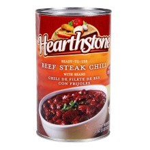 slide 1 of 1, Hearthstone Beef Steak Chili, 51 oz