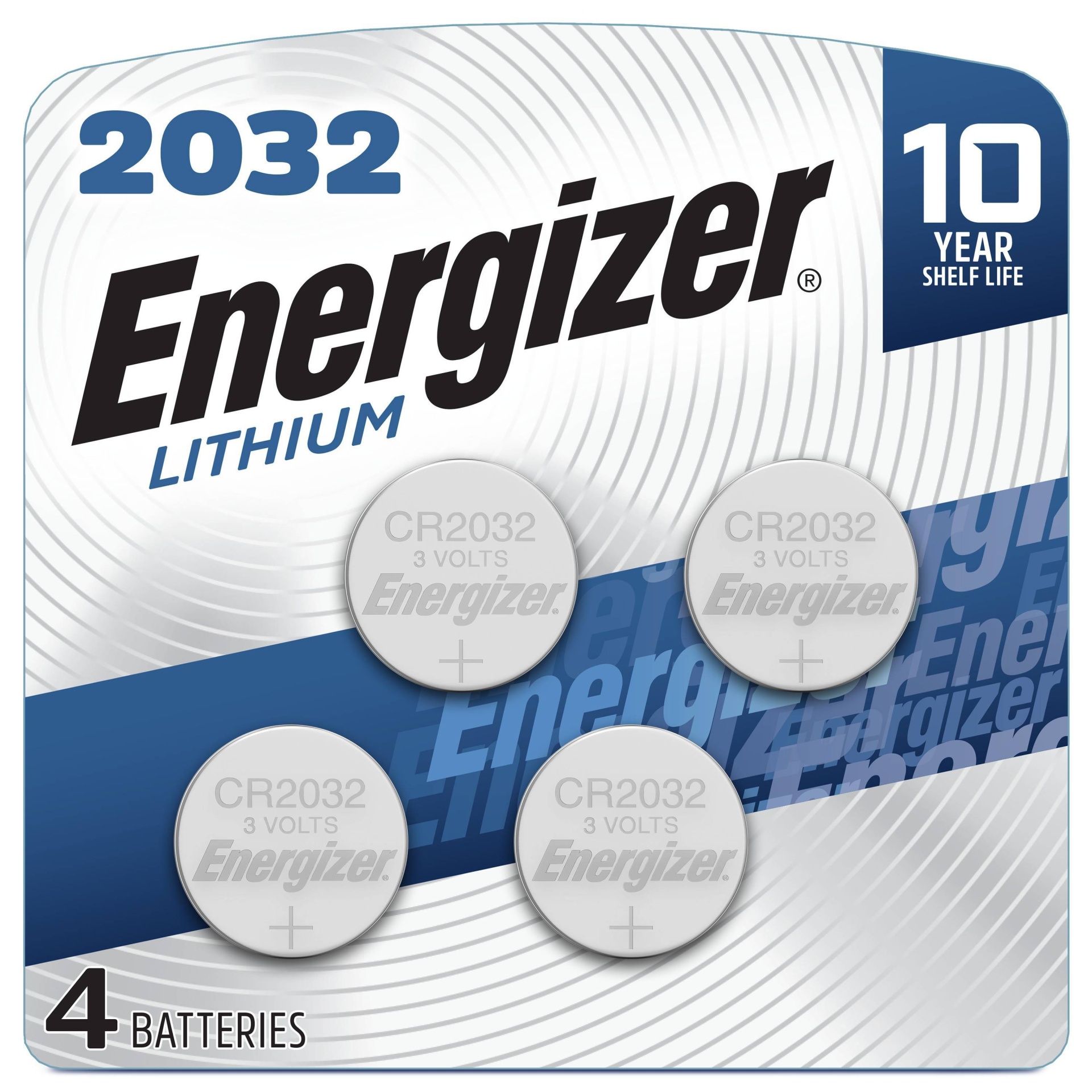 slide 1 of 3, Energizer 2032 Lithium Coin Batteries, 4 ct