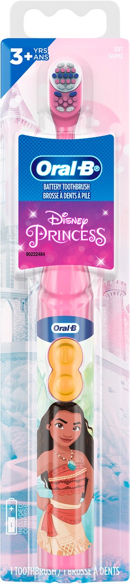 slide 2 of 4, Oral-B Kid's Battery Toothbrush featuring Disney's Moana, Soft Bristles, for Kids 3+, 1 ct