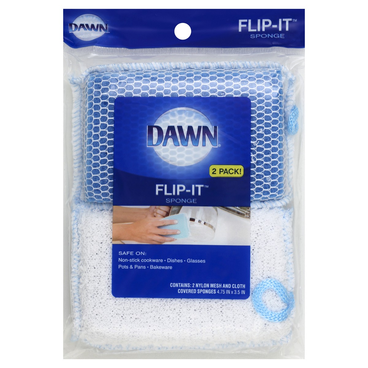 slide 3 of 3, Dawn Flip-It Sponge, 2 ct