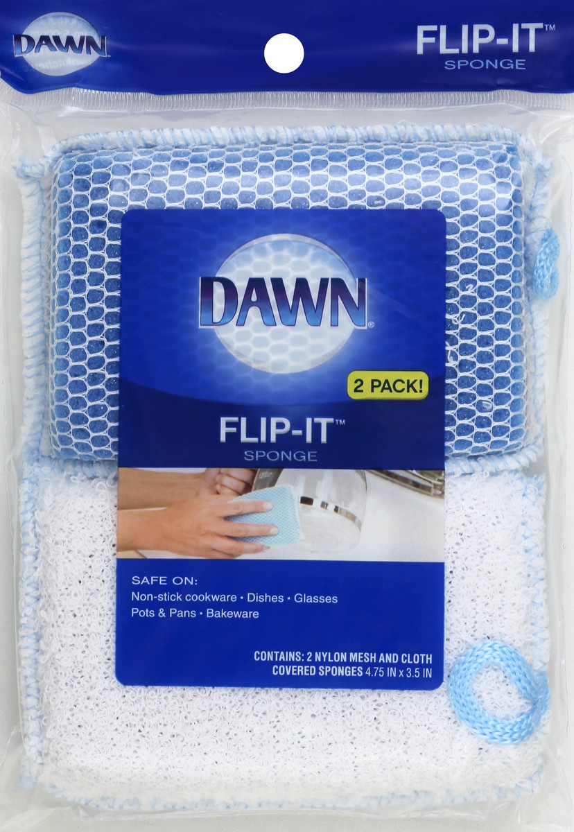 slide 1 of 3, Dawn Flip-It Sponge, 2 ct