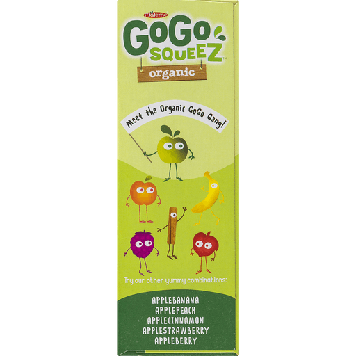 slide 6 of 8, GoGo squeeZ Organic Applesauce On The Go Apple Apple, 4 ct; 3.2 oz