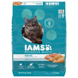 Proactive Health Premium Adult 1+ Years Indoor Weight & Hairball Care with Chicken & Turkey Cat Nutrition 16 lb