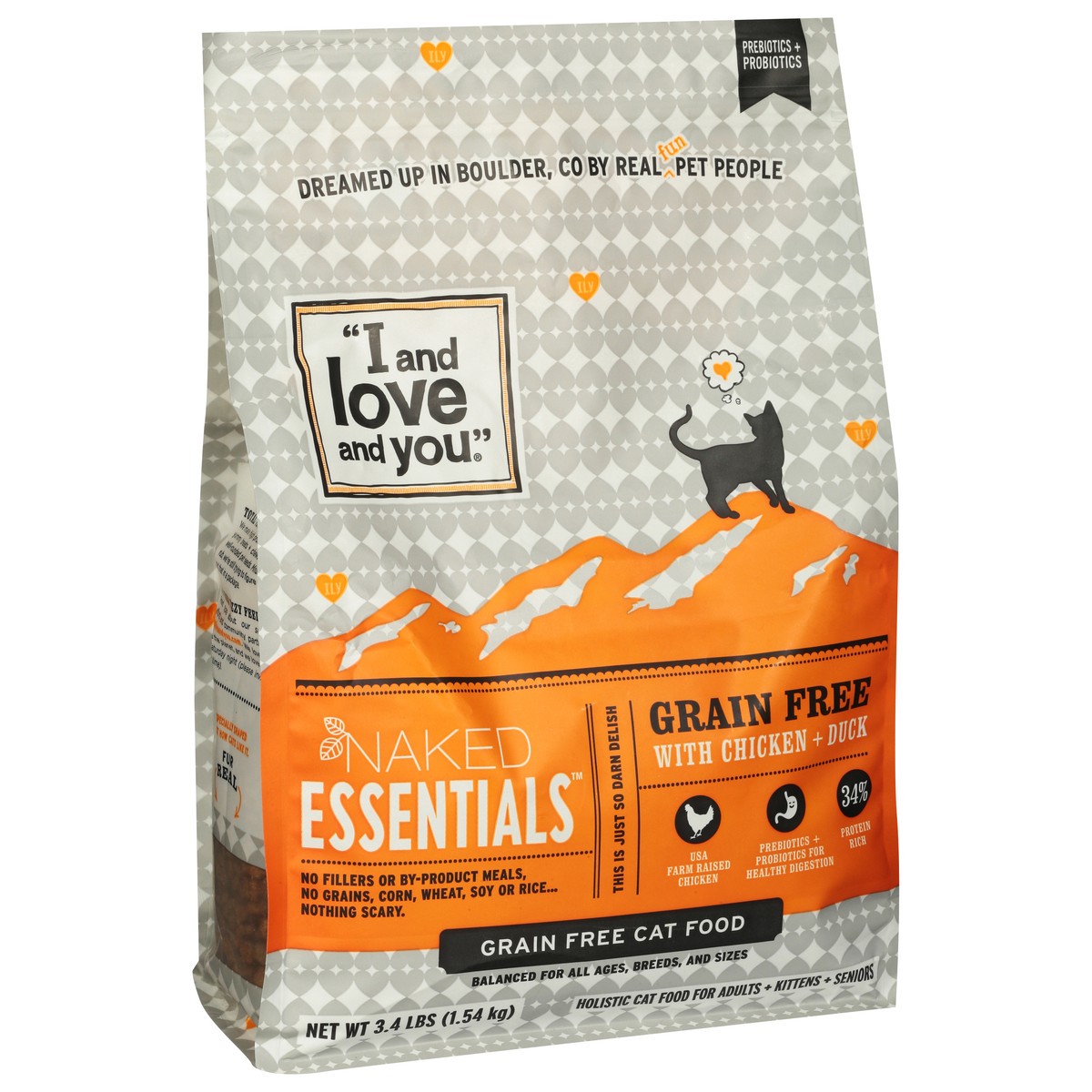 slide 2 of 9, I and Love and You Naked Essentials Grain Free with Chicken + Duck Cat Food 3.4 lb, 3.4 lb