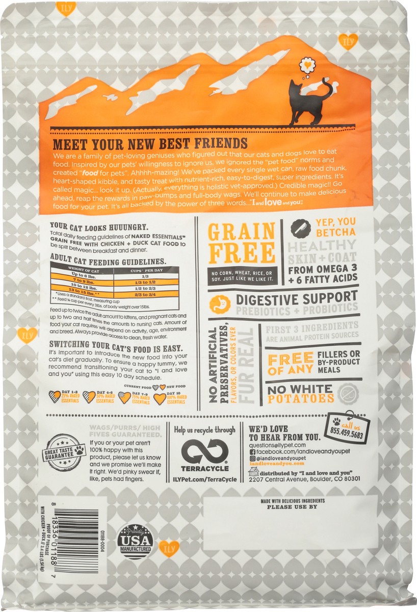 slide 5 of 9, I and Love and You Naked Essentials Grain Free with Chicken + Duck Cat Food 3.4 lb, 3.4 lb