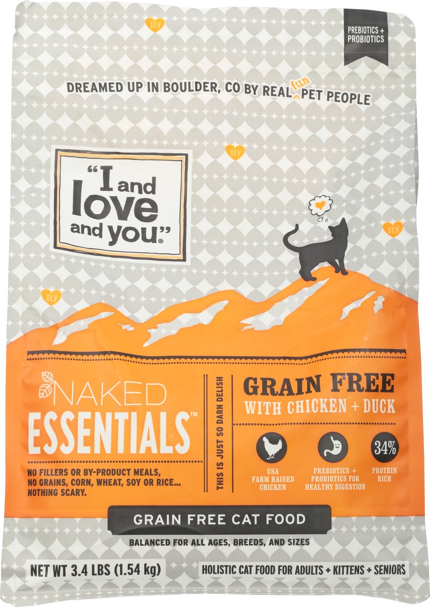slide 6 of 9, I and Love and You Naked Essentials Grain Free with Chicken + Duck Cat Food 3.4 lb, 3.4 lb