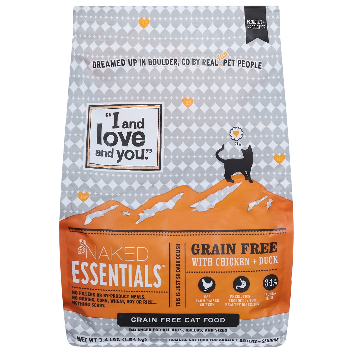 slide 1 of 9, I and Love and You Naked Essentials Grain Free with Chicken + Duck Cat Food 3.4 lb, 3.4 lb