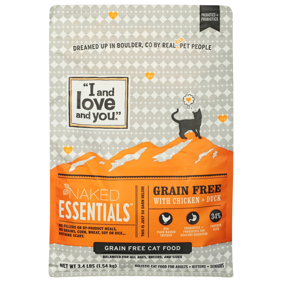 slide 1 of 9, I and Love and You Naked Essentials Grain Free with Chicken + Duck Cat Food 3.4 lb, 3.4 lb