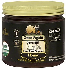 slide 1 of 1, Once Again Killer Bee Honey Pure Raw Organic, 16 oz