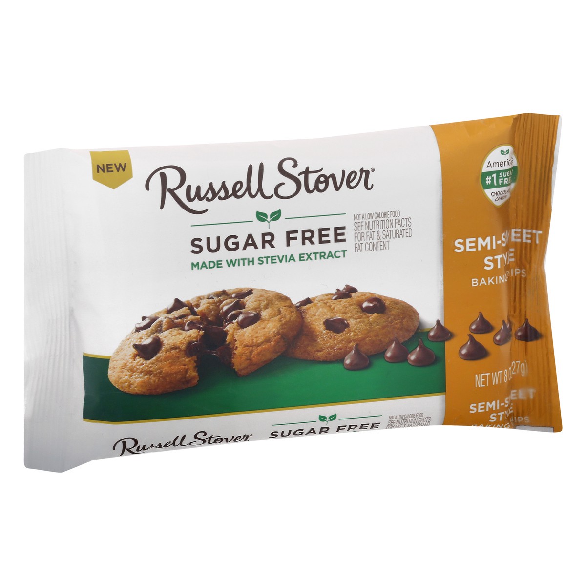 slide 2 of 9, Russell Stover Sugar Free Semi-Sweet Style Baking Chips 8 oz, 8 oz