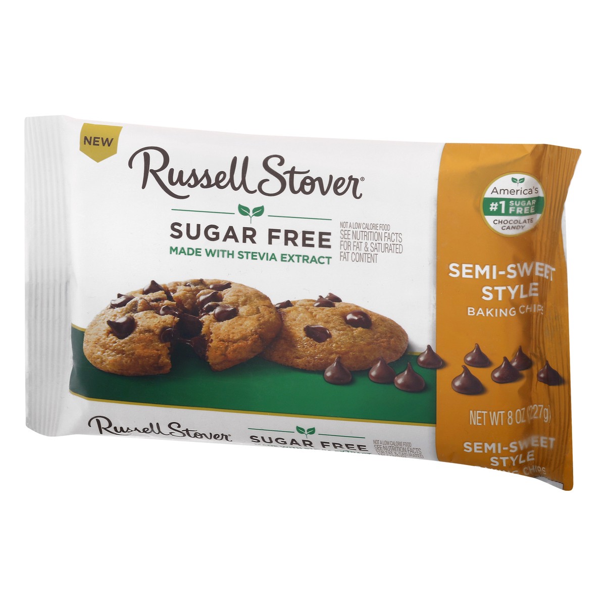 slide 3 of 9, Russell Stover Sugar Free Semi-Sweet Style Baking Chips 8 oz, 8 oz