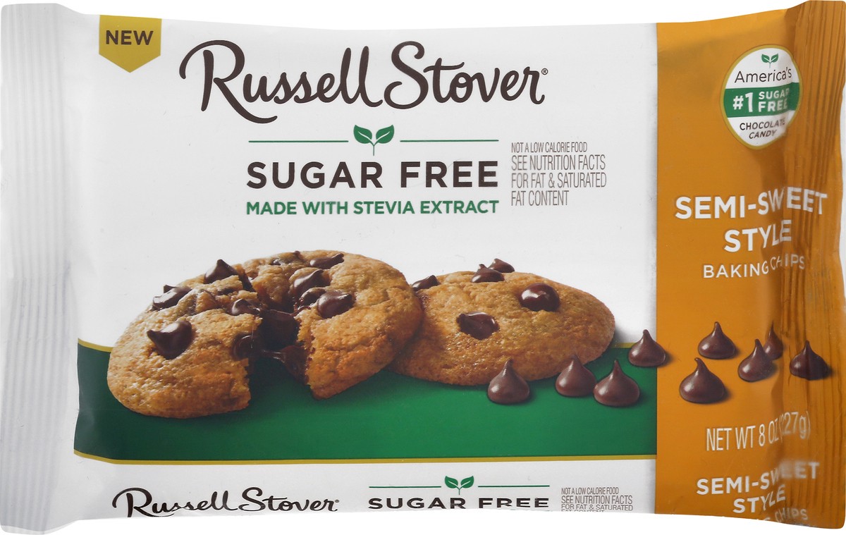 slide 6 of 9, Russell Stover Sugar Free Semi-Sweet Style Baking Chips 8 oz, 8 oz