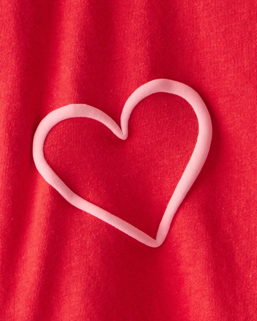 slide 2 of 3, Carter's Toddler Girl Valentine Heart Long-Sleeve Graphic Tee - Red Red 2T, 1 ct