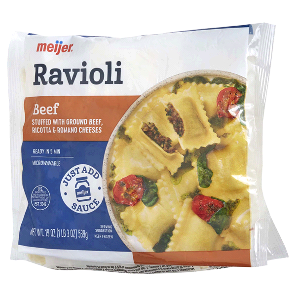 slide 8 of 29, Meijer Beef Ravioli, 19 oz