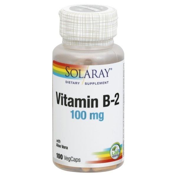 slide 1 of 1, Solaray Vitamin B2 100 Mg, 100 ct