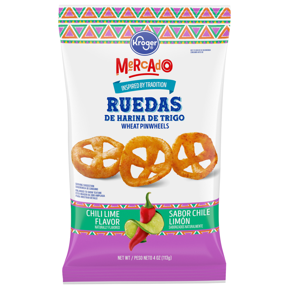 slide 2 of 2, Kroger Mercado Ruedas Chile Limon Pinwheel Snacks, 4 oz