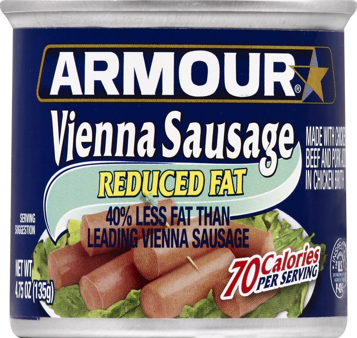 slide 2 of 2, Armour Vienna Sausage, Reduced Fat, 5 oz