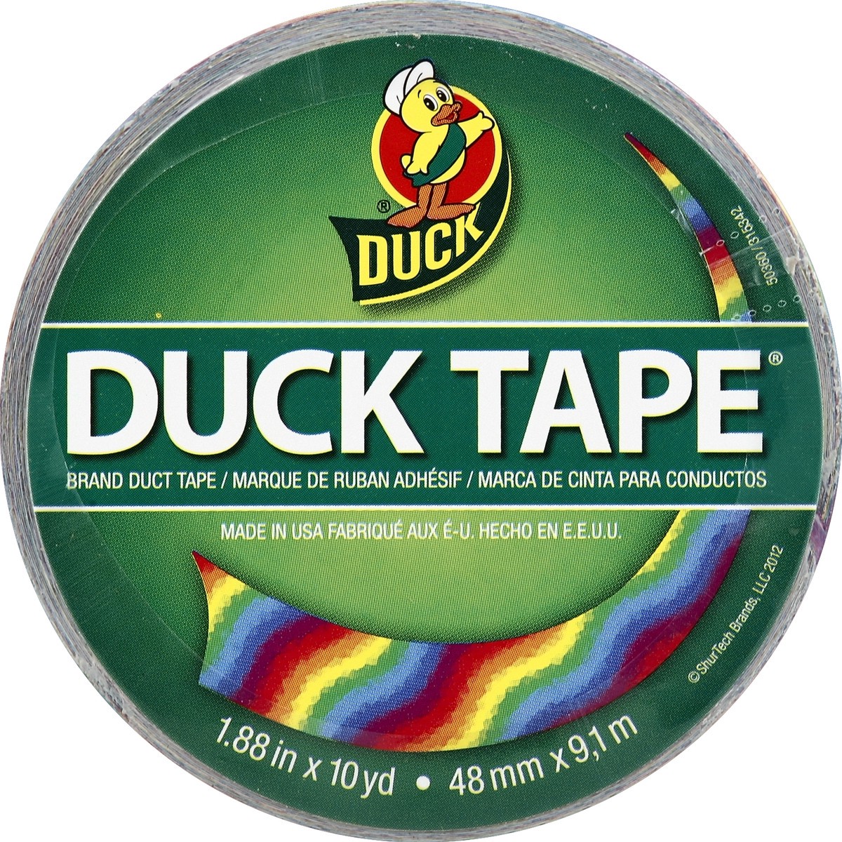 slide 3 of 3, Duck Rainbow Duct Tape, 1.88 in x 10 yd