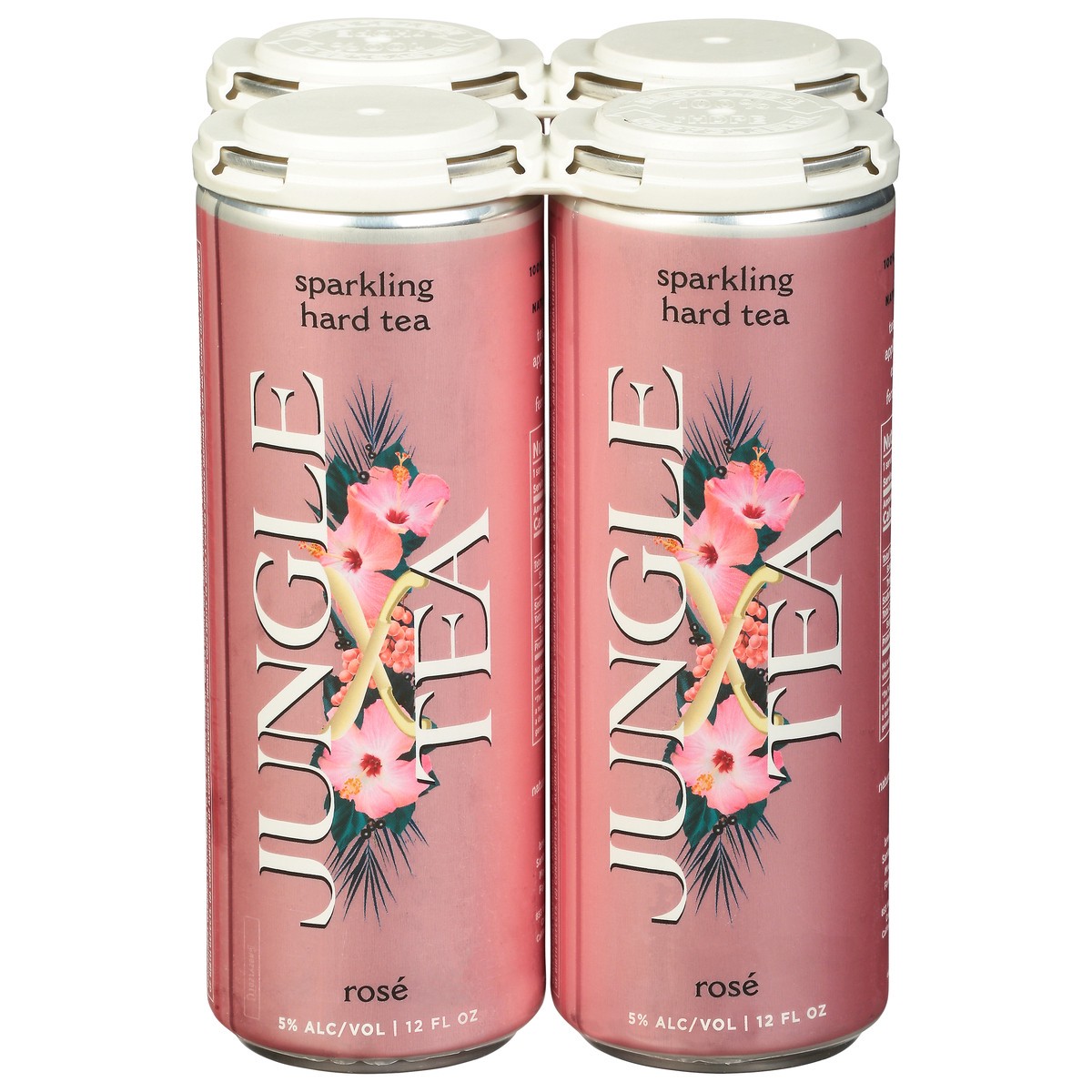 slide 1 of 4, Jungle Tea Rose Sparkling Hard Tea 4 - 12 fl oz Cans, 4 ct