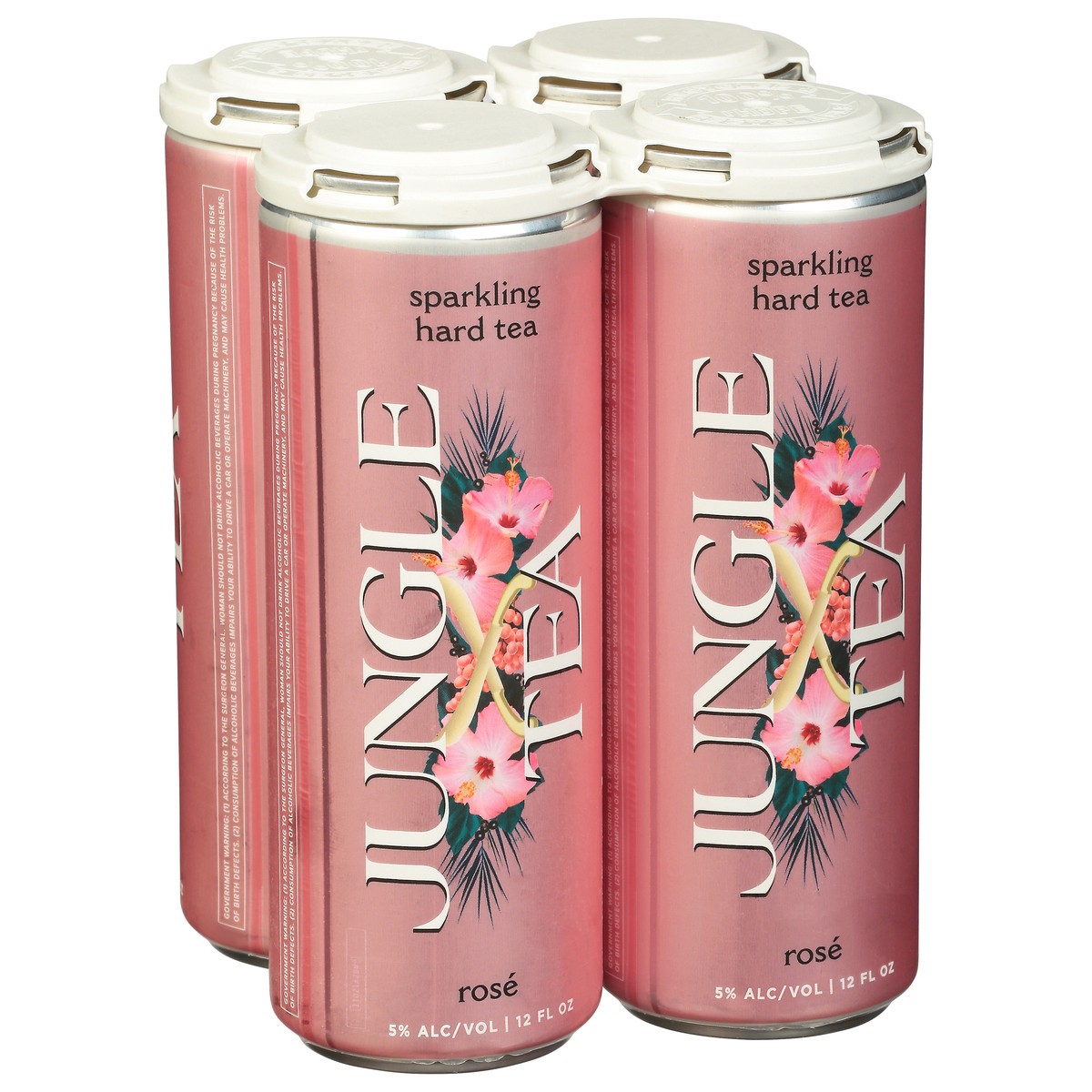 slide 4 of 4, Jungle Tea Rose Sparkling Hard Tea 4 - 12 fl oz Cans, 4 ct