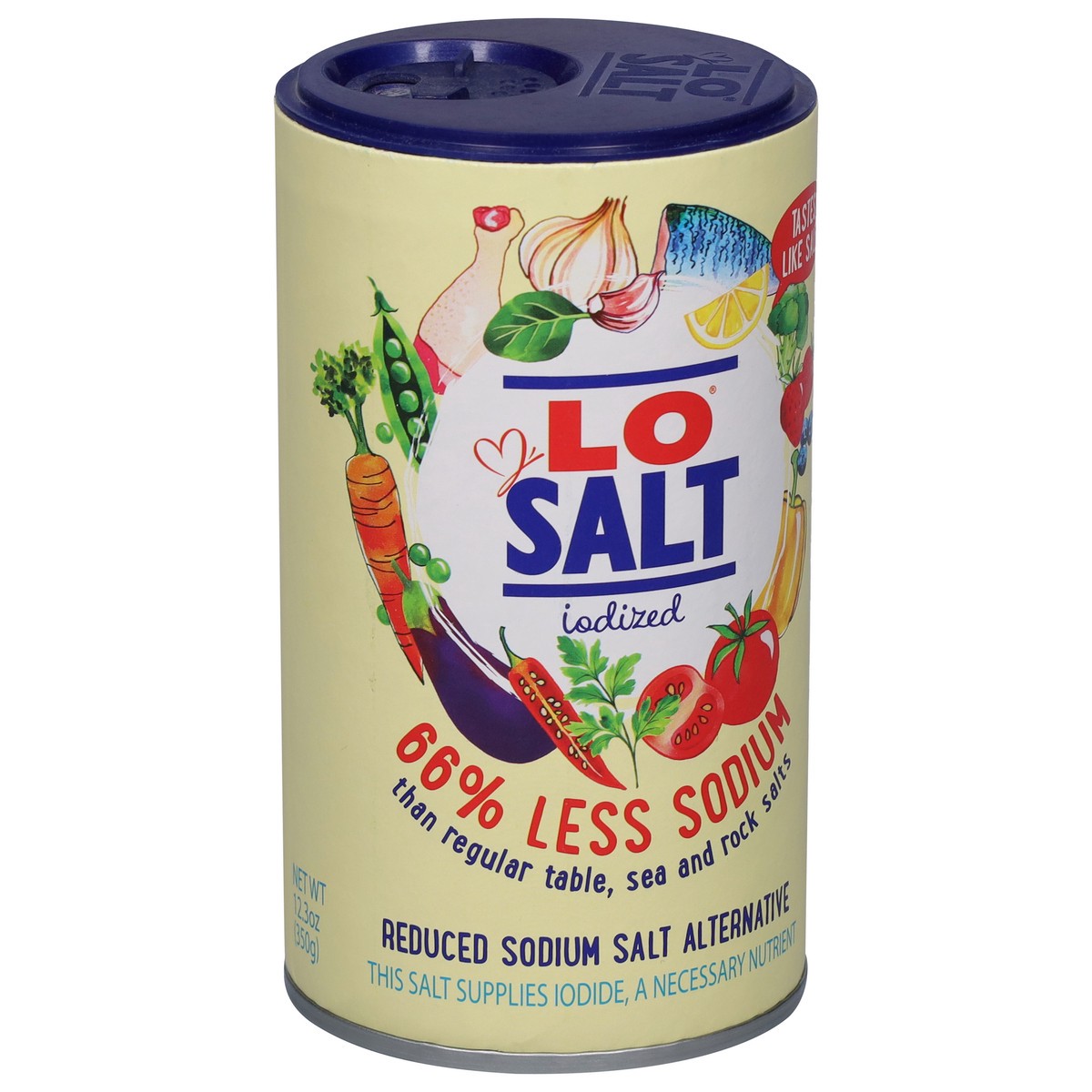 Lo Salt Iodized Reduced Sodium Salt Alternative