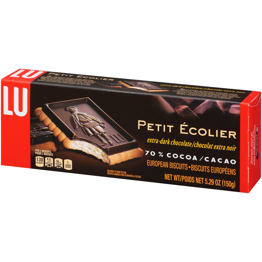 slide 3 of 8, LU Extra Dark 70% Cocoa Petit Ecolier Biscuits, 5.29 oz
