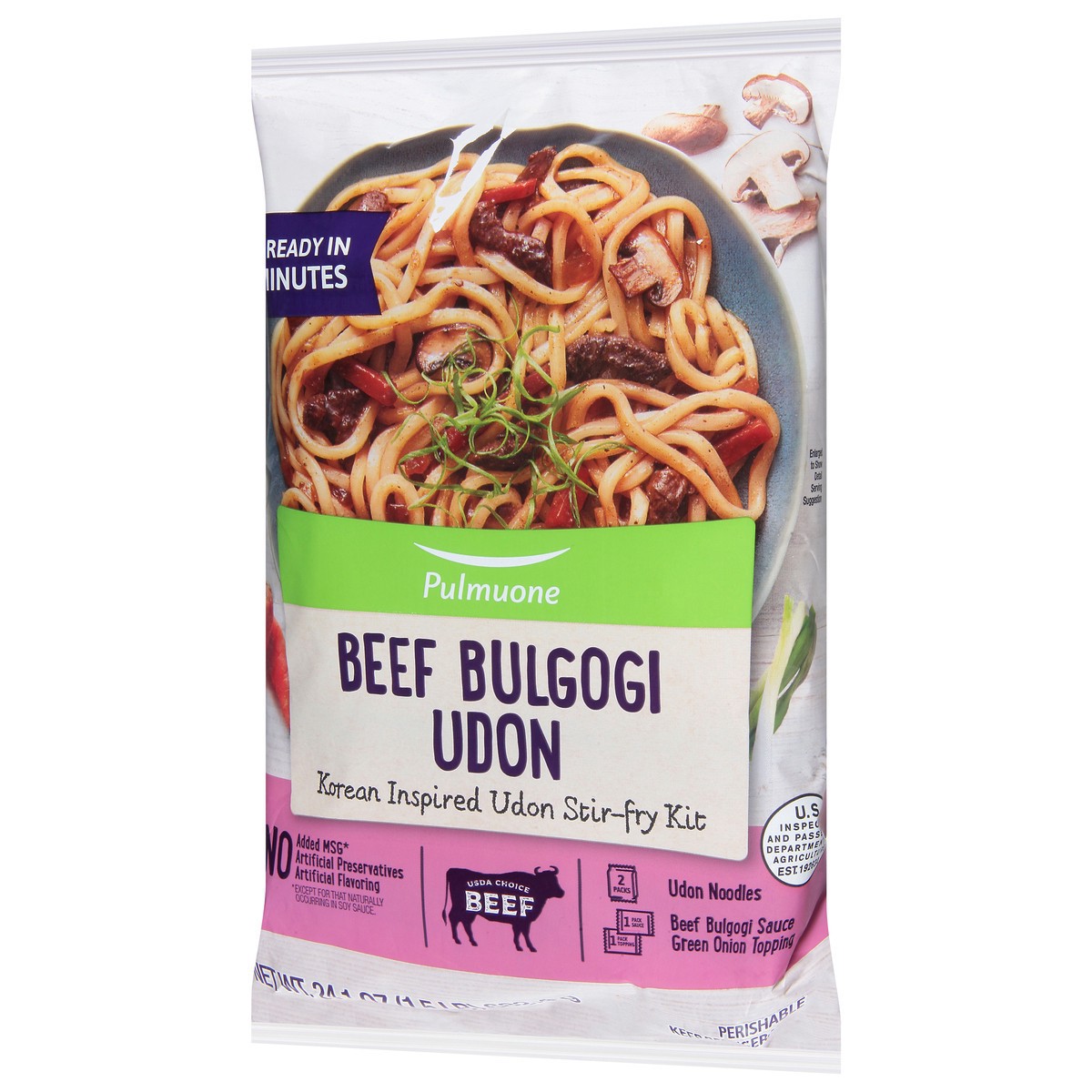 slide 13 of 14, Pulmuone Stir-Fry Udon with Korean BBQ Style Beef 24.1 oz, 24.1 oz
